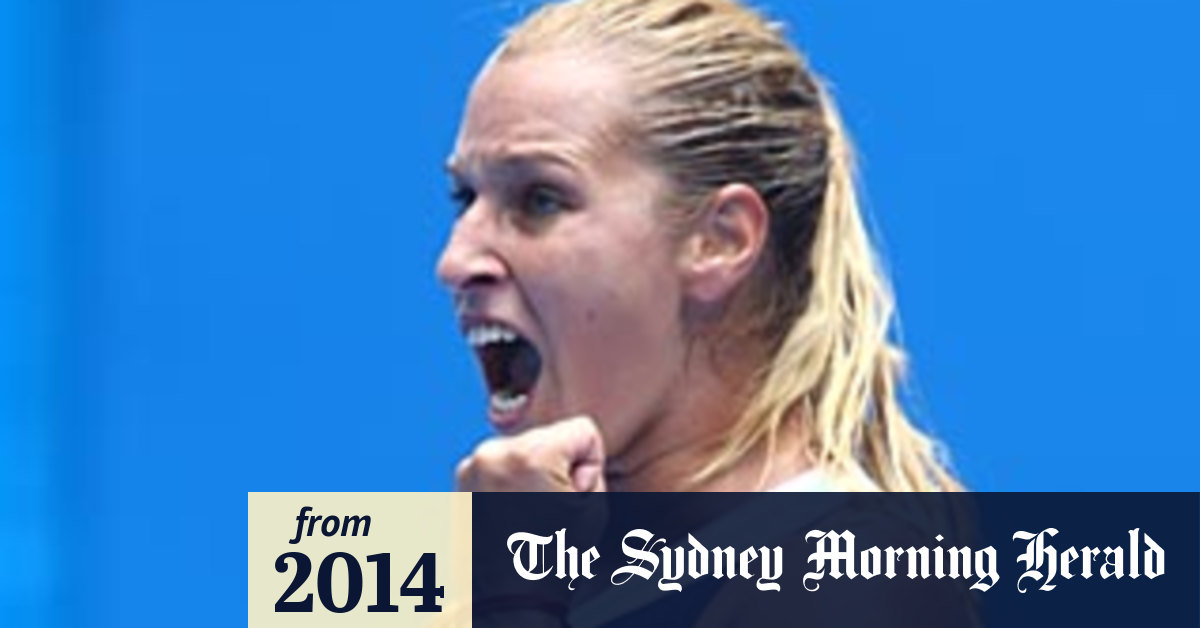 Cibulkova finishes with a serve for Sharapova